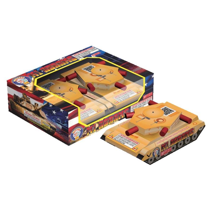 M1 Abrams | Toylike Paper-craft Tank Shape Ground Novelty by Brothers Pyrotechnics -Shop Online for Large Novelty at Elite Fireworks!