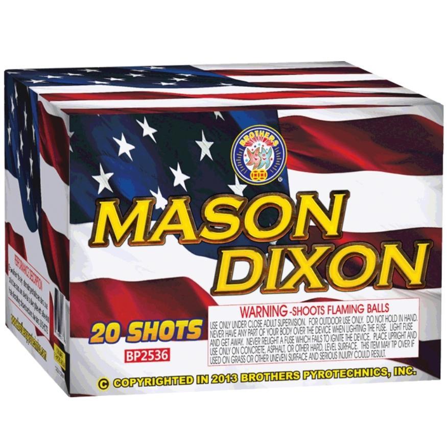 Mason Dixon | 20 Shot Aerial Repeater by Brothers Pyrotechnics -Shop Online for Large Cake at Elite Fireworks!