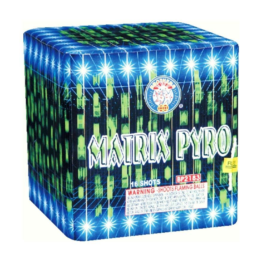 Matrix Pyro | 16 Shot Aerial Repeater by Brothers Pyrotechnics -Shop Online for Standard Cake at Elite Fireworks!