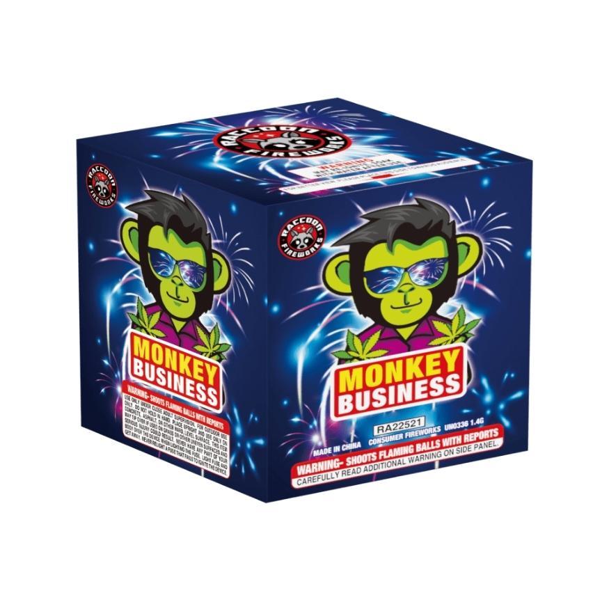 Monkey Business | 24 Shot Aerial Repeater by Raccoon Fireworks -Shop Online for Standard Cake at Elite Fireworks!