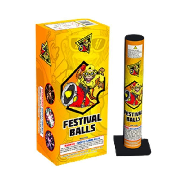 Monkey Mania Festival Ball A | 6 Break Artillery Shell by Monkey Mania -Shop Online for Standard Ball Kit™ at Elite Fireworks!