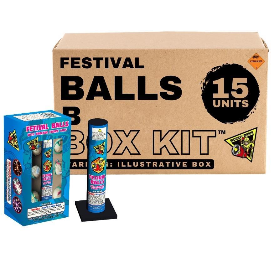 Monkey Mania Festival Ball B | 6 Break Artillery Shell by Monkey Mania -Shop Online for Standard Ball Kit™ at Elite Fireworks!