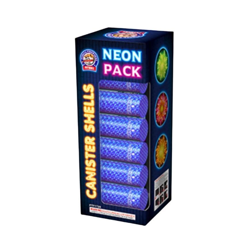 Neon Pack Canister Shells | 6 Break Artillery Shell by Pitbull Fireworks -Shop Online for Large Canister Kit™ at Elite Fireworks!