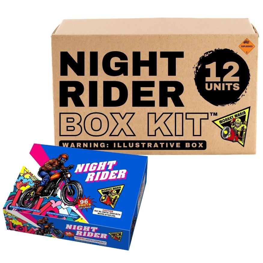 Night Rider | 96 Shot Aerial Repeater by Monkey Mania -Shop Online for Standard Cake at Elite Fireworks!
