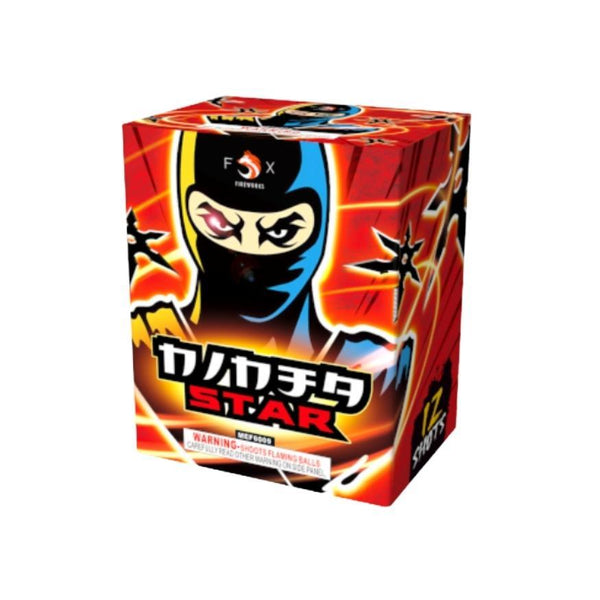 Ninja Star | 12 Shot Aerial Repeater by Fox Fireworks -Shop Online for Standard Cake at Elite Fireworks!