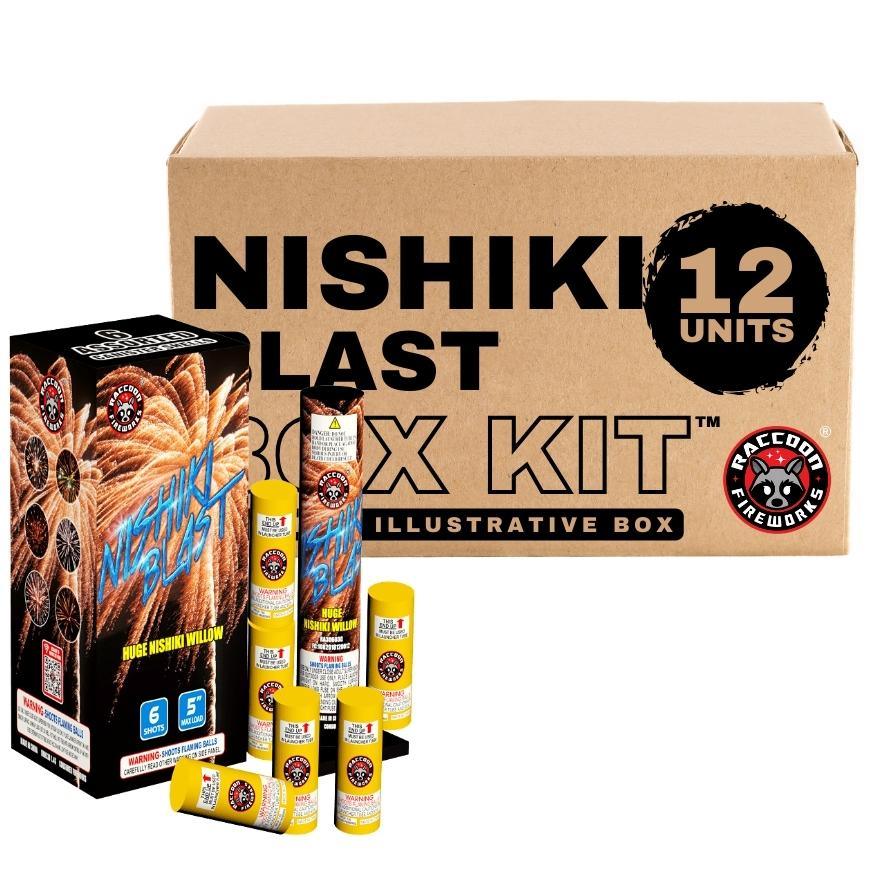 Nishiki Blast | 6 Break Artillery Shell by Raccoon Fireworks -Shop Online for X-tra Large Canister Kit™ at Elite Fireworks!