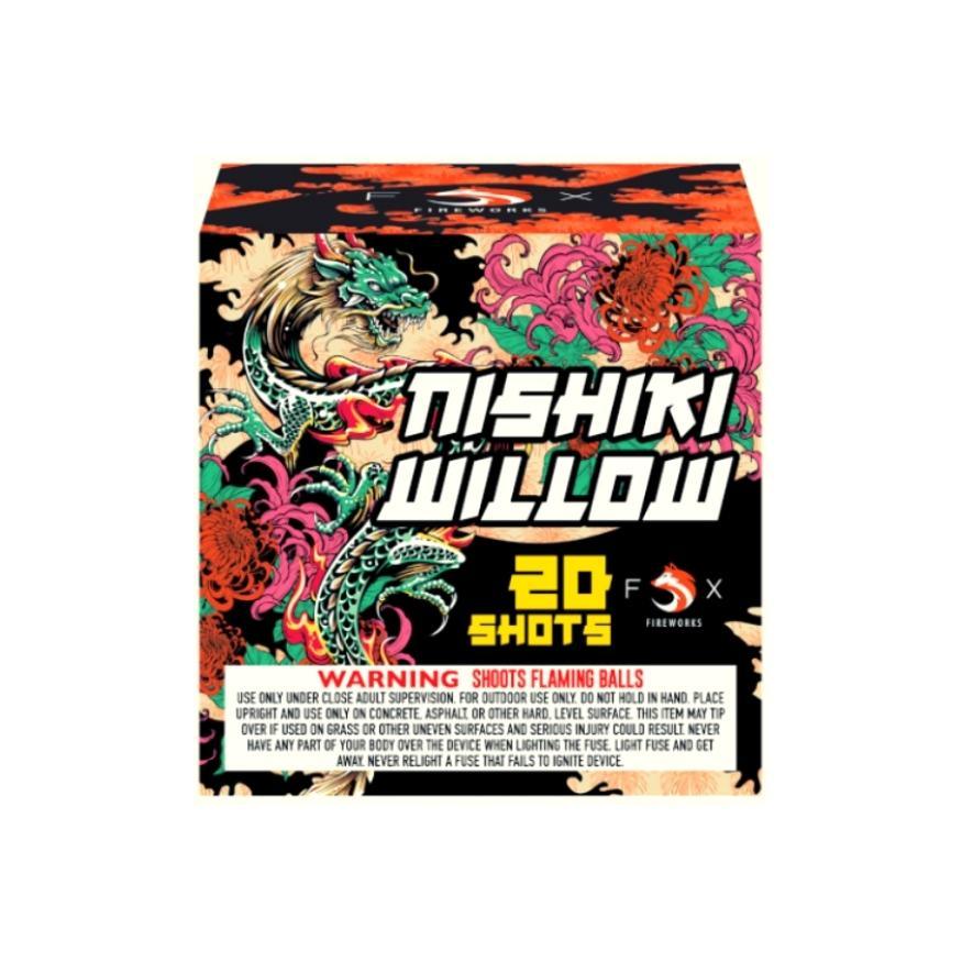 Nishiki Willow | 20 Shot Aerial Repeater by Fox Fireworks -Shop Online for Standard Cake at Elite Fireworks!