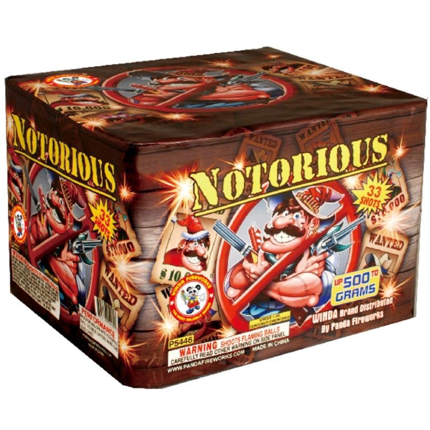 Notorious | 33 Shot Aerial Repeater by Winda Fireworks -Shop Online for X-tra Large Cake™ at Elite Fireworks!