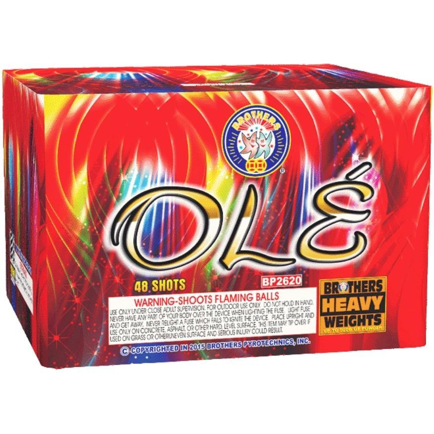 Ole | 48 Shot Aerial Repeater by Brothers Pyrotechnics -Shop Online for X-tra Large Cake™ at Elite Fireworks!