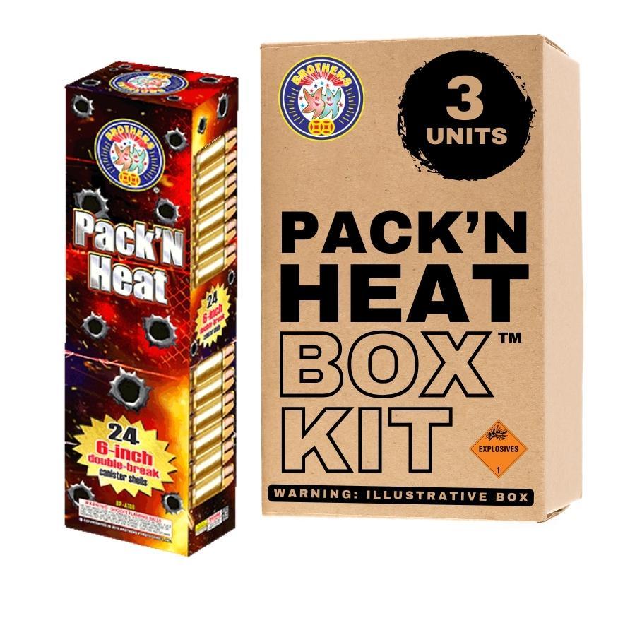 Pack 'N Heat | 48 Break Artillery Shell by Brothers Pyrotechnics -Shop Online for XX-tra Large Canister Kit™ at Elite Fireworks!