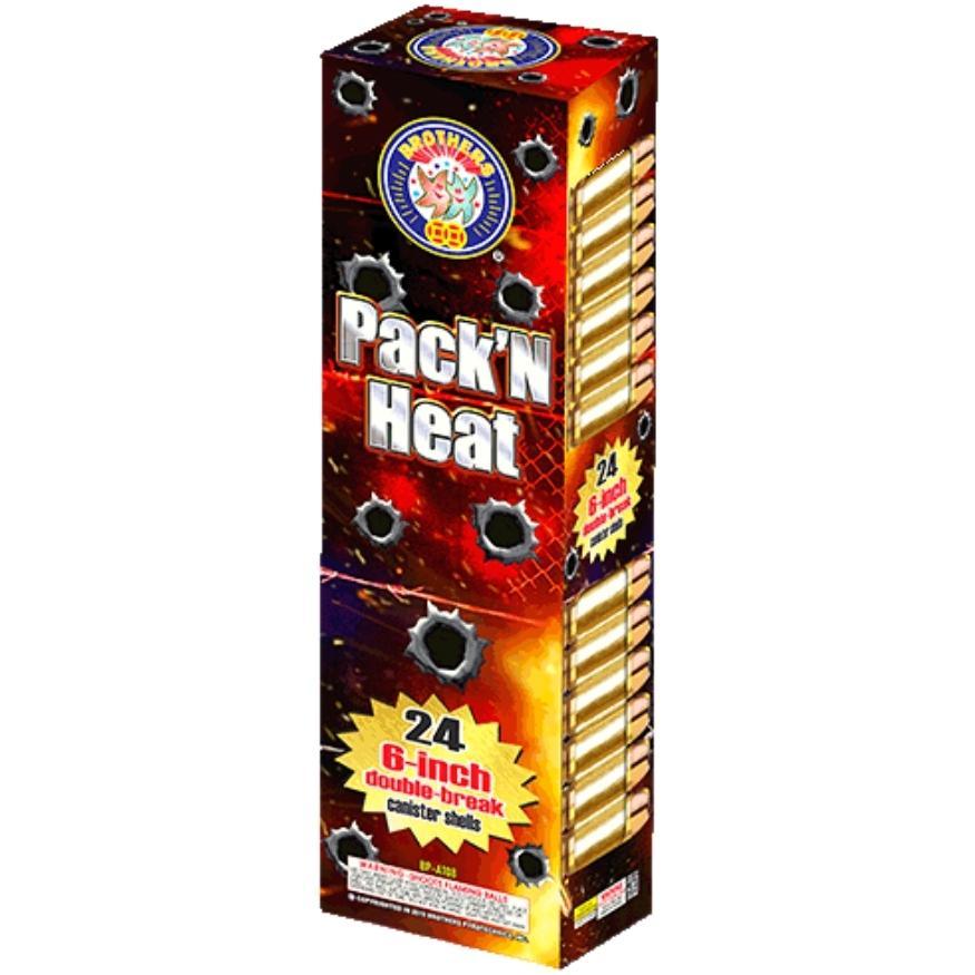 Pack 'N Heat | 48 Break Artillery Shell by Brothers Pyrotechnics -Shop Online for XX-tra Large Canister Kit™ at Elite Fireworks!