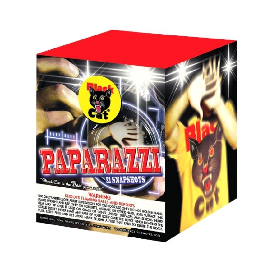 Paparazzi | 21 Shot Aerial Repeater by Black Cat Fireworks -Shop Online for Standard Cake at Elite Fireworks!