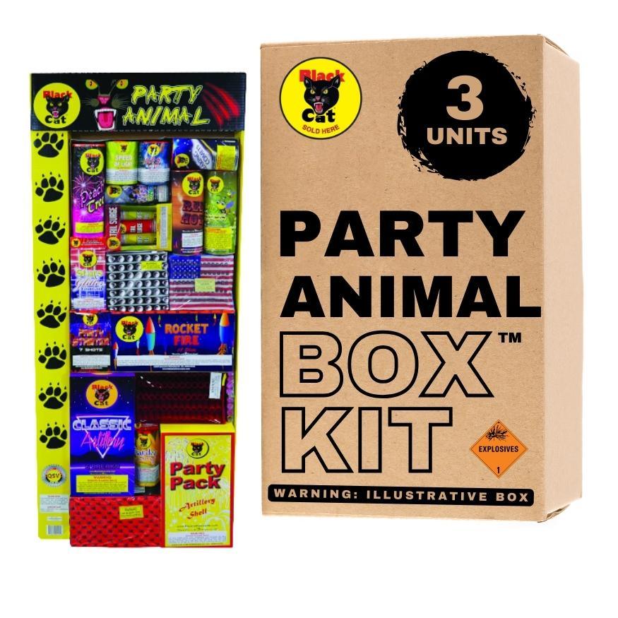 Party Animal | Aerial & Ground Mix Variety Assortment by Black Cat Fireworks -Shop Online for X-tra Large Select Kit™ at Elite Fireworks!