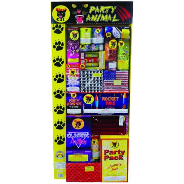 Party Animal | Aerial & Ground Mix Variety Assortment by Black Cat Fireworks -Shop Online for X-tra Large Select Kit™ at Elite Fireworks!