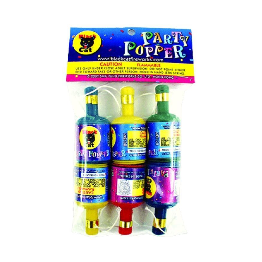 Party Popper | Pull and Pop Ground Novelty by Black Cat Fireworks -Shop Online for Standard Novelty at Elite Fireworks!
