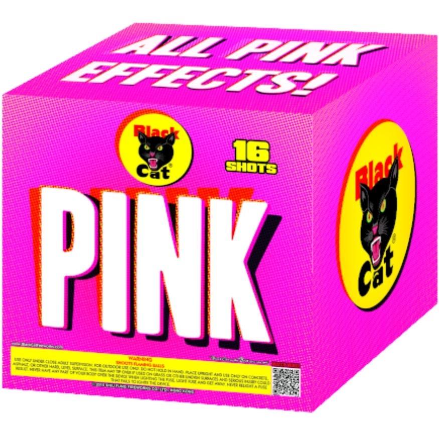 Pink | 16 Shot Aerial Repeater by Black Cat Fireworks -Shop Online for X-tra Large Cake™ at Elite Fireworks!