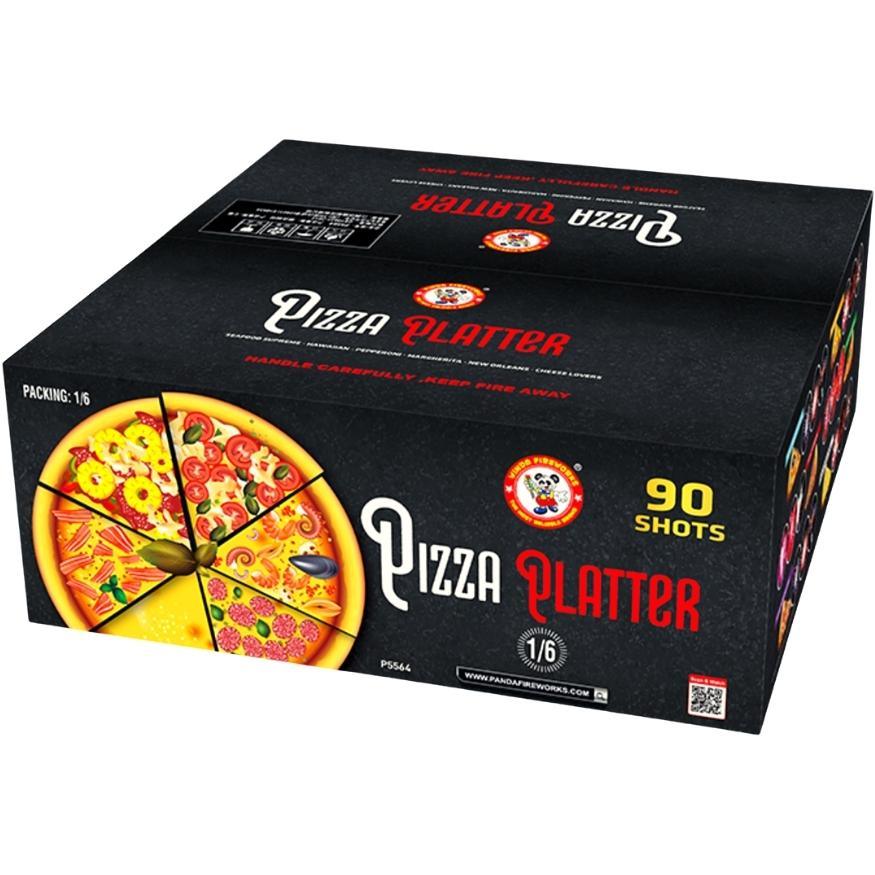 Pizza Platter | 90 Shot Box Kit™ - Six Slices by Winda Fireworks -Shop Online for Large Cake at Elite Fireworks!