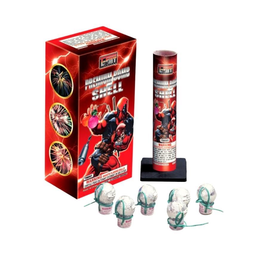 Premium Bomb Shell | 6 Break Artillery Shell by T-Sky Fireworks -Shop Online for Standard Ball Kit™ at Elite Fireworks!