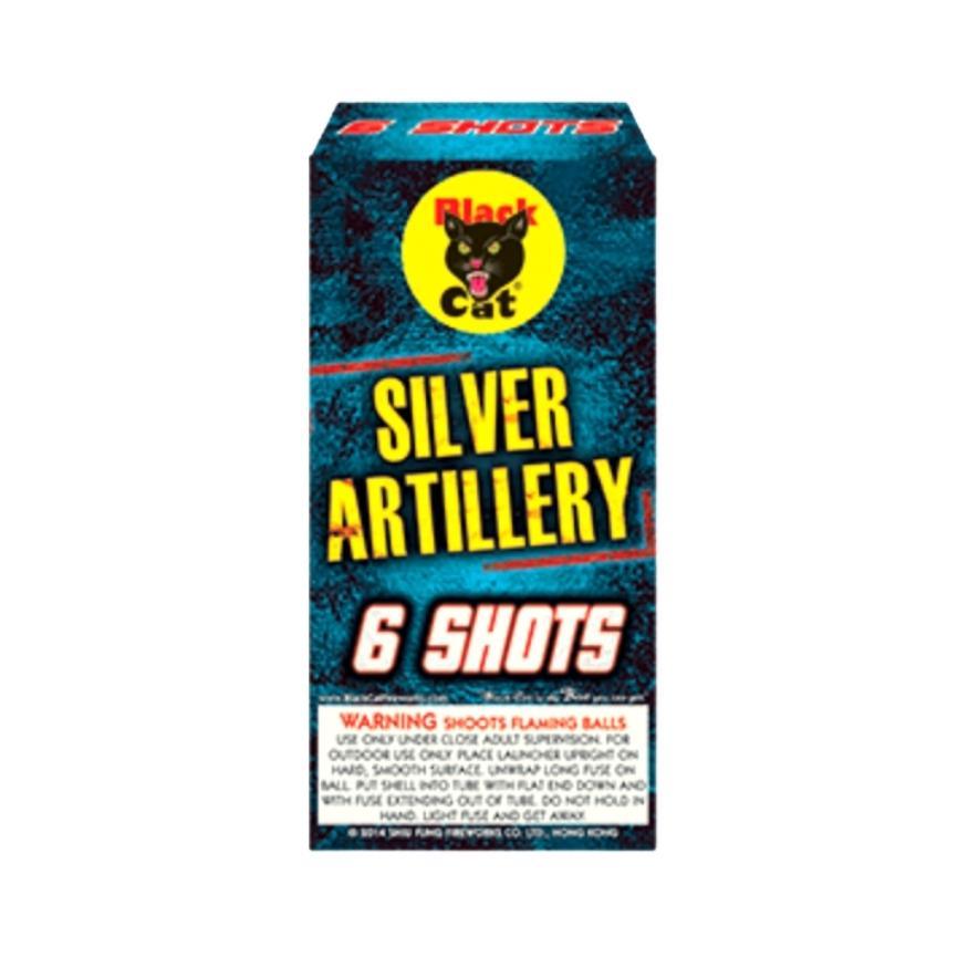 Premium Silver Artillery | 6 Break Artillery Shell by Black Cat Fireworks -Shop Online for Standard Ball Kit™ at Elite Fireworks!