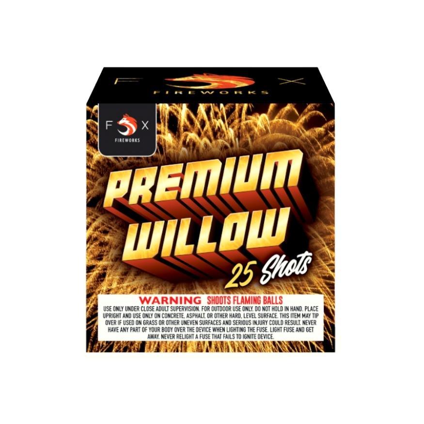 Premium Willow | 25 Shot Aerial Repeater by Fox Fireworks -Shop Online for Standard Cake at Elite Fireworks!