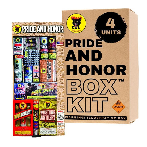 Pride & Honor #6 | Aerial & Ground Mix Variety Assortment by Black Cat Fireworks -Shop Online for X-tra Large Select Kit™ at Elite Fireworks!