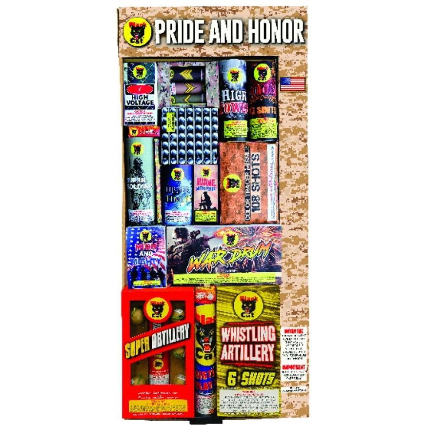 Pride & Honor #6 | Aerial & Ground Mix Variety Assortment by Black Cat Fireworks -Shop Online for X-tra Large Select Kit™ at Elite Fireworks!