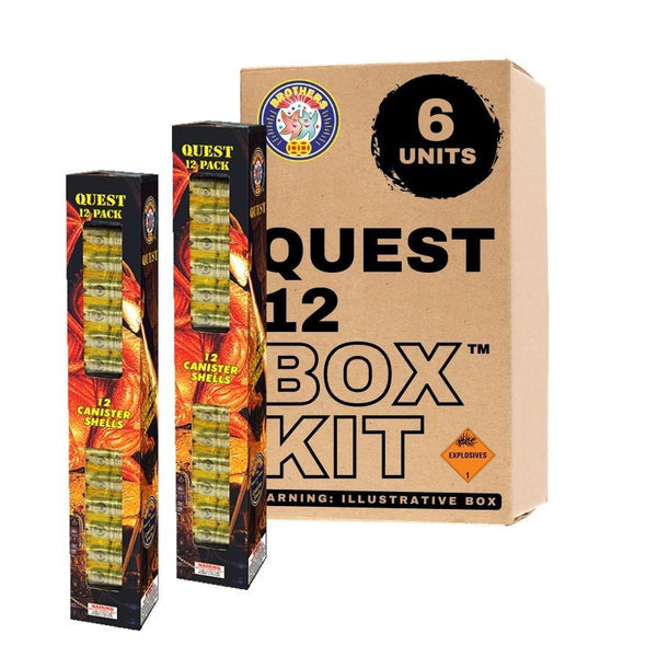 Quest 12 | 12 Break Artillery Shell by Brothers Pyrotechnics -Shop Online for Large Canister Kit™ at Elite Fireworks!