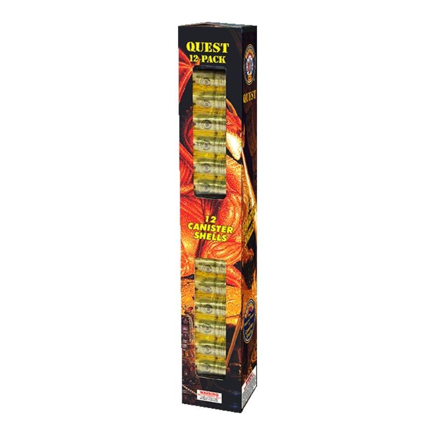 Quest 12 | 12 Break Artillery Shell by Brothers Pyrotechnics -Shop Online for Large Canister Kit™ at Elite Fireworks!