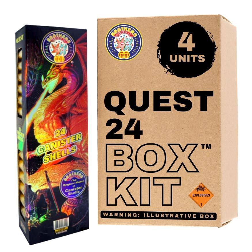 Quest 24 | 24 Break Artillery Shell by Brothers Pyrotechnics -Shop Online for Large Canister Kit™ at Elite Fireworks!