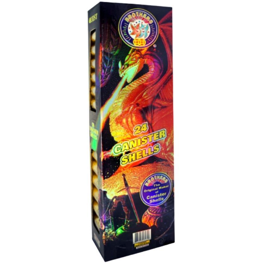 Quest 24 | 24 Break Artillery Shell by Brothers Pyrotechnics -Shop Online for Large Canister Kit™ at Elite Fireworks!