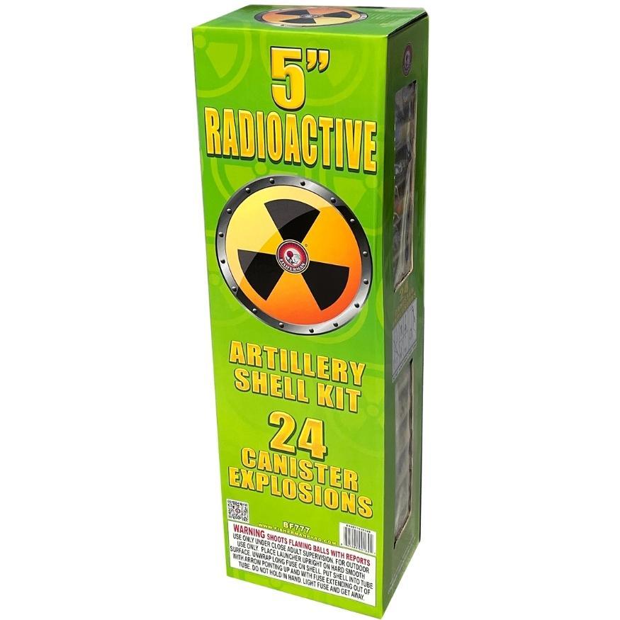 Radioactive | 24 Break Artillery Shell by Fisherman Fireworks -Shop Online for X-tra Large Canister Kit™ at Elite Fireworks!