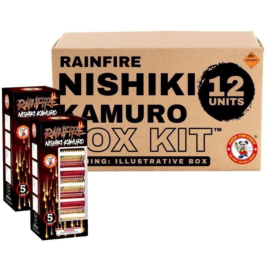 Rainfire - Nishiki Kamuro | 6 Break Artillery Shell by Winda Fireworks -Shop Online for X-tra Large Canister Kit™ at Elite Fireworks!