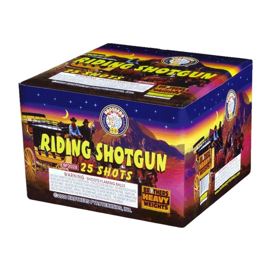 Riding Shotgun | 25 Shot Aerial Repeater by Brothers Pyrotechnics -Shop Online for Large Cake at Elite Fireworks!