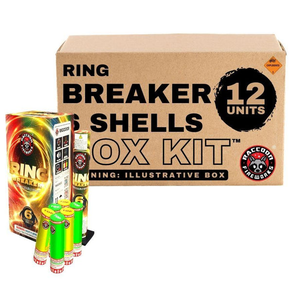 Ring Breaker | 12 Break Artillery Shell by Raccoon Fireworks -Shop Online for X-tra Large Canister Kit™ at Elite Fireworks!