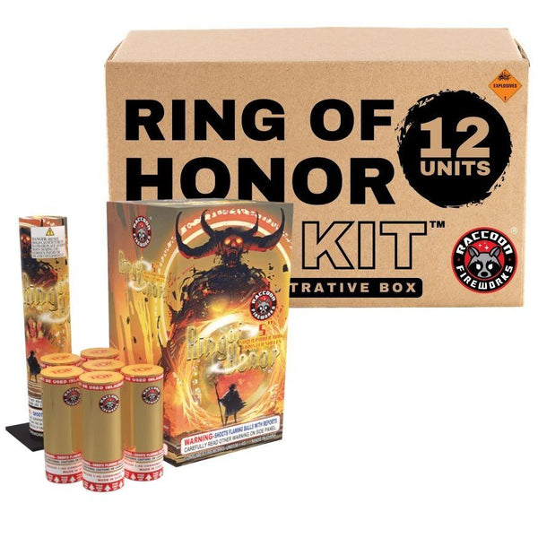 Ring of Honor | 6 Break Artillery Shell by Raccoon Fireworks -Shop Online for X-tra Large Canister Kit™ at Elite Fireworks!