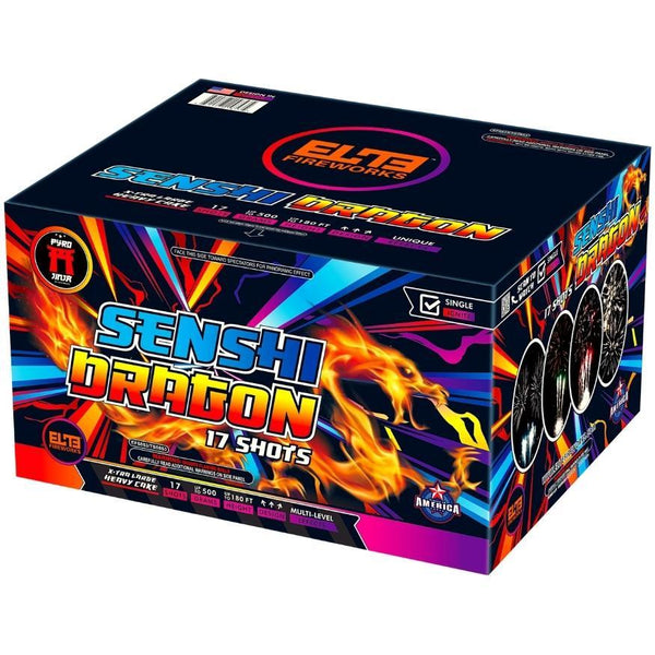 Senshi Dragon™ | 17 Shot Aerial Repeater by Pyro Jinja® -Shop Online for Alloy Cake™ at Elite Fireworks!