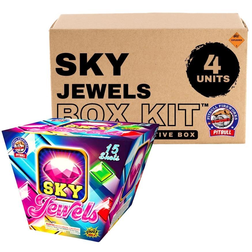Sky Jewels | 15 Shot Aerial Repeater by Pitbull Fireworks -Shop Online for X-tra Large Cake™ at Elite Fireworks!