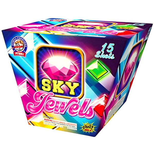 Sky Jewels | 15 Shot Aerial Repeater by Pitbull Fireworks -Shop Online for X-tra Large Cake™ at Elite Fireworks!