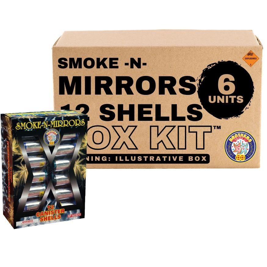Smoke-N-Mirrors 12 | 12 Break Artillery Shell by Brothers Pyrotechnics -Shop Online for Large Canister Kit™ at Elite Fireworks!