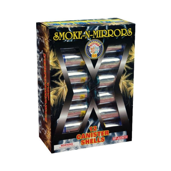 Smoke-N-Mirrors 12 | 12 Break Artillery Shell by Brothers Pyrotechnics -Shop Online for Large Canister Kit™ at Elite Fireworks!