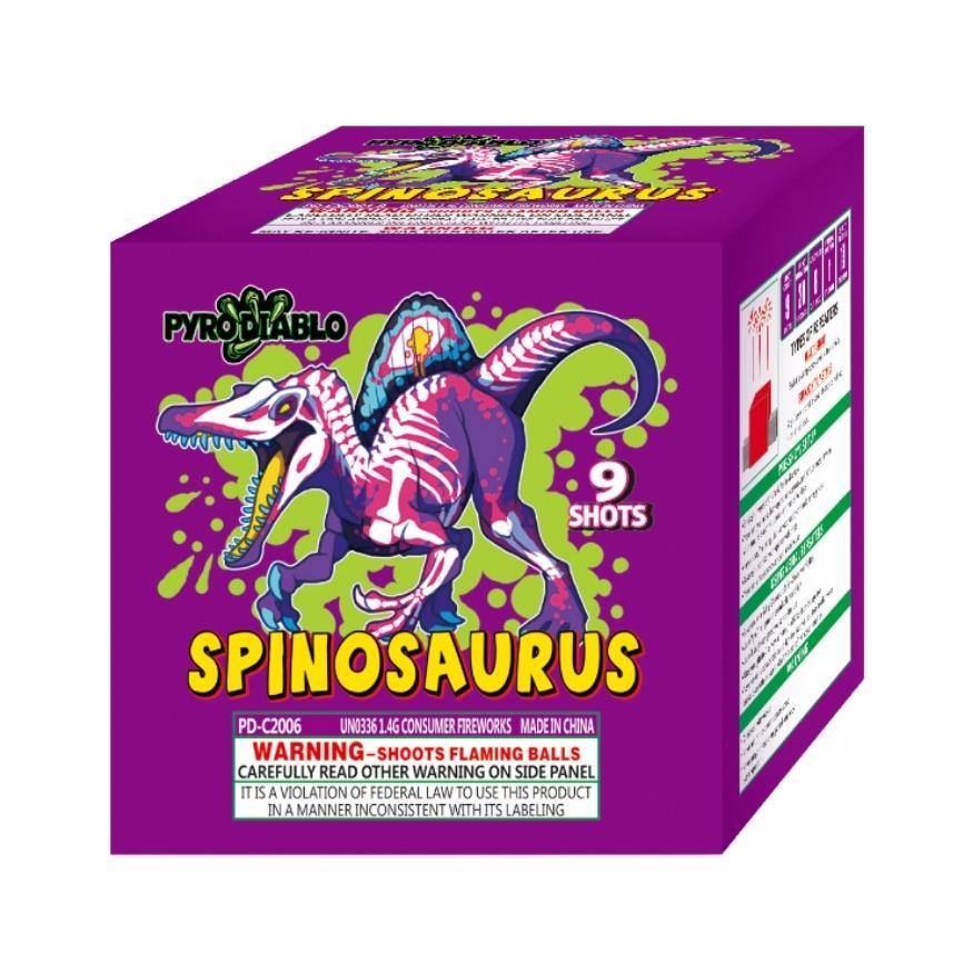 Spinosaurus | 9 Shot Aerial Repeater by Pyro Diablo -Shop Online for Standard Cake at Elite Fireworks!