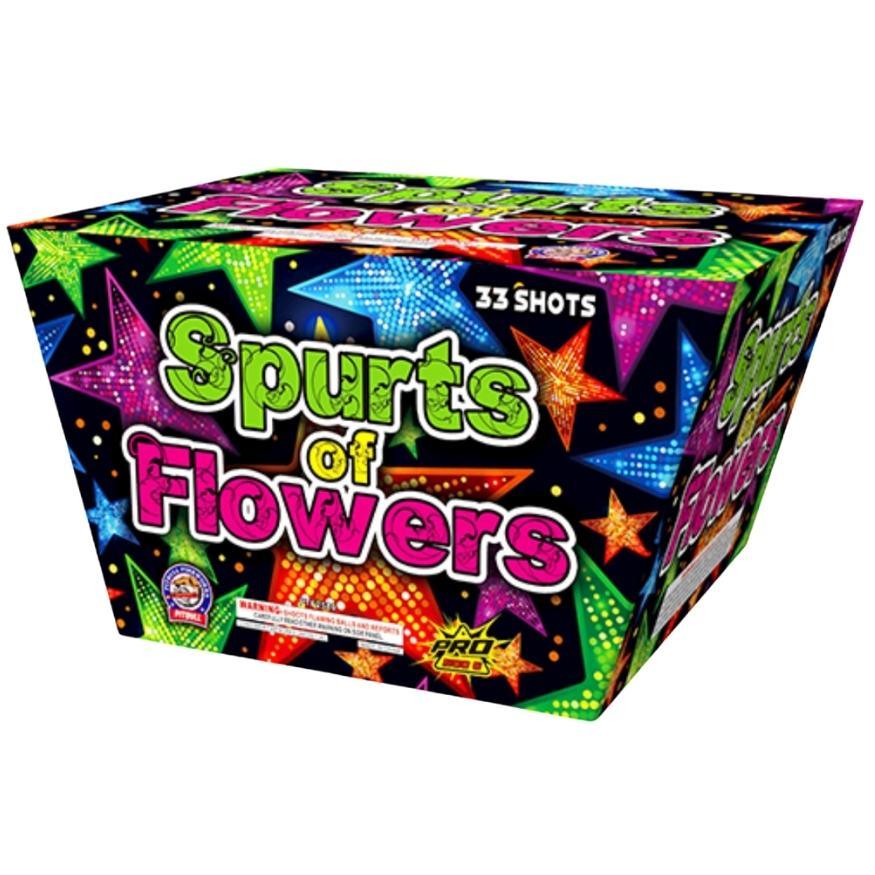 Spurts of Flowers | 33 Shot Aerial Repeater by Pitbull Fireworks -Shop Online for X-tra Large Cake™ at Elite Fireworks!