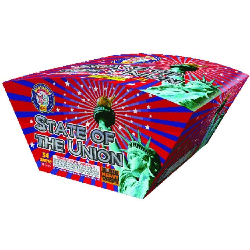 State of The Union | 34 Shot Aerial Repeater by Brothers Pyrotechnics -Shop Online for X-tra Large Cake™ at Elite Fireworks!