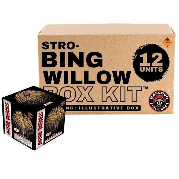 Strobing Willow | 25 Shot Aerial Repeater by Raccoon Fireworks -Shop Online for Standard Cake at Elite Fireworks!