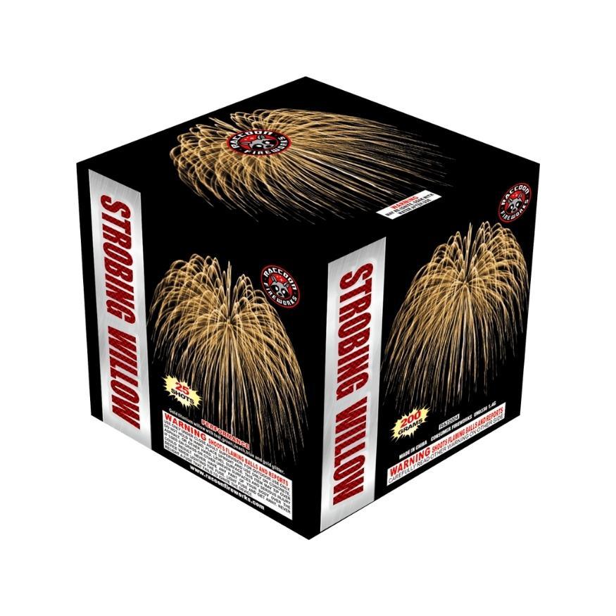 Strobing Willow | 25 Shot Aerial Repeater by Raccoon Fireworks -Shop Online for Standard Cake at Elite Fireworks!