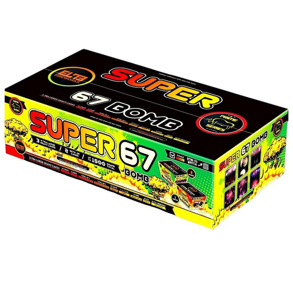 Super 67 Bomb™｜67 Shot Box Kit™ - Atomic 25 Bomb™ - Nuclear 21 Bomb™ by Prime Series® -Shop Online for X-tra Large Cake™ at Elite Fireworks!