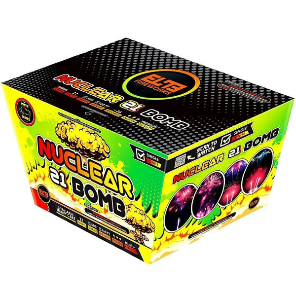 Super 67 Bomb™｜67 Shot Box Kit™ - Atomic 25 Bomb™ - Nuclear 21 Bomb™ by Prime Series® -Shop Online for X-tra Large Cake™ at Elite Fireworks!