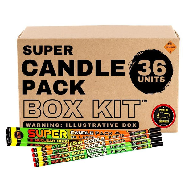 Super Candle Pack™ | 8 Shot Barrage Candle by Prime Series® -Shop Online for Standard Candle at Elite Fireworks!