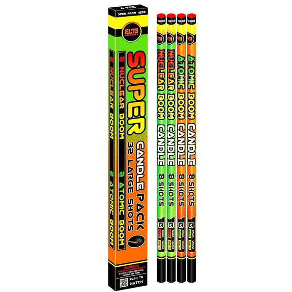 Super Candle Pack™ | 8 Shot Barrage Candle by Prime Series® -Shop Online for Standard Candle at Elite Fireworks!