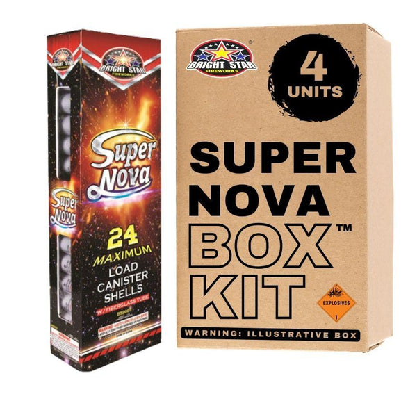 Super Nova | 24 Break Artillery Shell by Bright Star Fireworks -Shop Online for Large Canister Kit™ at Elite Fireworks!